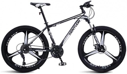 HUAQINEI Mountain Bike HUAQINEI Mountain Bikes, 24 inch mountain bike off-road variable speed racing light bicycle tri- Alloy frame with Disc Brakes (Color : Black and white, Size : 27 speed)