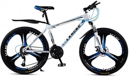 HUAQINEI Mountain Bike HUAQINEI Mountain Bikes, 24 inch mountain bike variable speed male and female three-wheeled bicycle Alloy frame with Disc Brakes (Color : White blue, Size : 24 speed)