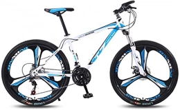 HUAQINEI Bike HUAQINEI Mountain Bikes, 26 inch bicycle mountain bike adult variable speed light bicycle tri- Alloy frame with Disc Brakes (Color : White blue, Size : 24 speed)