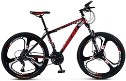 HUAQINEI Mountain Bike HUAQINEI Mountain Bikes, 26 inch male and female adult variable speed mountain bike racing three-wheeled bicycle Alloy frame with Disc Brakes (Color : Black red, Size : 21 speed)