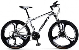 HUAQINEI Mountain Bike HUAQINEI Mountain Bikes, 26 inch male and female adult variable speed mountain bike racing three-wheeled bicycle Alloy frame with Disc Brakes (Color : White black, Size : 30 speed)