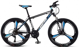 HUAQINEI Mountain Bike HUAQINEI Mountain Bikes, 26 inch mountain bike aluminum alloy cross-country lightweight variable speed youth three-wheel bicycle Alloy frame with Disc Brakes (Color : Black blue, Size : 24 speed)