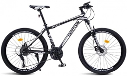 HUAQINEI Mountain Bike HUAQINEI Mountain Bikes, 26 inch mountain bike cross-country variable speed racing light bicycle 40 wheels Alloy frame with Disc Brakes (Color : Black and white, Size : 21 speed)