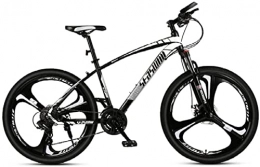 HUAQINEI Mountain Bike HUAQINEI Mountain Bikes, 26 inch mountain bike male and female adult ultralight racing light bicycle tri- No. 1 Alloy frame with Disc Brakes (Color : Black white, Size : 24 speed)