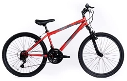 Huffy  Huffy Stone Mountain Kids 24 Inch Wheel 21 Speed Hardtail Red Mountain Bike Junior 8-11 Year Old Front Suspension