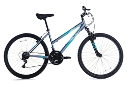 Huffy  Huffy Stone Mountain Ladies 26 Inch Wheel Hardtail Mountain Bike Front Suspension 21 Speed Shimano Adults Grey & Teal