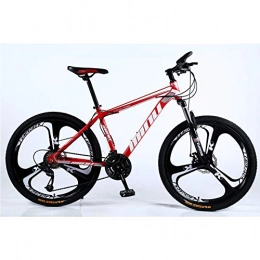 HUIGE Mountain Bike HUIGE 26 Inch Hardtail Mountain Bike, Dual Suspension Frame And Suspension Fork All Terrain Mountain Bike 21-30 Speed, Red, 30 speed