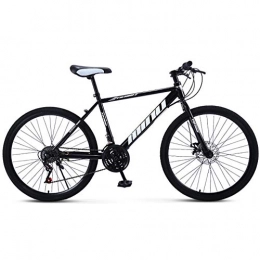 HUIGE Bike HUIGE Mountain Bikes High-Carbon Steel Hardtail 26 Inch Men's Mountain Bike, Mountain Bicycle with Front Suspension Adjustable Seat, 21-30 Speed, Spoke Wheels, Available in Three Colors, Black, 21 speed