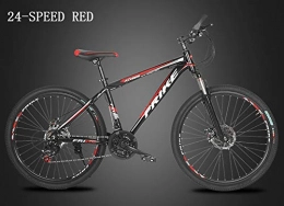 HUWAI  HUWAI Folding Bike with, 24-Speed, Premium Full Suspension and Quality Gear, High Carbon Steel Dual Suspension Frame Mountain Bike, Lightweight and Durable, Red
