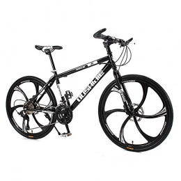 HXwsa Mountain Bikes 26 Inch Bike Carbon-Rich Strong Strong Steel, Suitable From Front and Rear Disc Brakes, Full Suspension, Boys-Men Bike,D,Three cutter