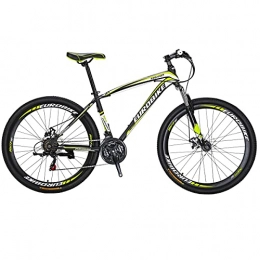 Hybike Bike Hybike Mountain Bikes HYX1 27.5 Inches Muti Spoke Wheels 21 Speed Dual Disc Brake Bicycle Blackyellow
