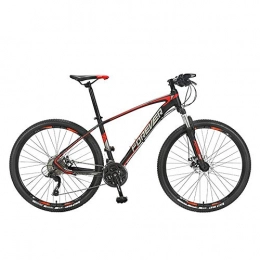 Implicitw Mountain Bike Implicitw 27 variable speed mountain bike 27.5 inch aluminum alloy road bike with dual disc brakes-Black red