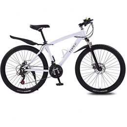 Implicitw Mountain Bike Implicitw Mountain bike 21-speed 26-inch dual disc brakes variable speed road bike-26 inch-pure white_24-speed top match