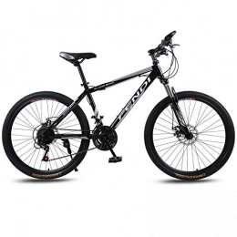 Implicitw Bike Implicitw Mountain bike bicycle 21-speed 26-inch dual disc brakes-(21-speed top matching)-black and white