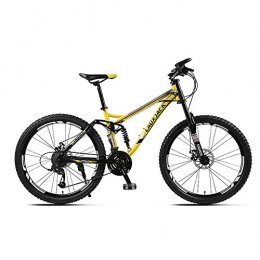 JAEJLQY Mountain Bike JAEJLQY Mountain bike 21 / 24 / 27 speeds Disc brakes Fat bike 26 inch 26x4.0 Fat Tire Snow Bicycle Oil spring fork, YellowB, 21