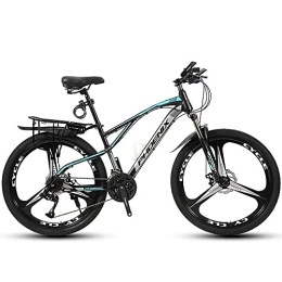 JAMCHE Bike JAMCHE 26-inch Mountain Bike, Mountain Bicycle With 21 / 24 / 27 / 30 Speed Double Disc Brake, High-Carbon Steel Hardtail Mountain Bike, Front Suspension Men and Women Outdoor Cycling Road Bike