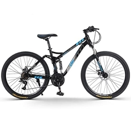 JAMCHE Mountain Bike JAMCHE Full Suspension Mountain Bikes 26 Inches Wheel for Adult 24 Speed Dual Disc Brakes Men Bike Bicycle, Adjustable Seat for Dirt Sand Snow More, Adult Road Bike for Men or Women