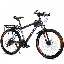 JESU Bike JESU Mountain Bike Dual Disc Brake MTB Bikes With kettle, Lightweight and Durable for Men Women Bike, DarkBlue, 22 Inch