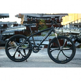 JESU Bike JESU Mountain Bike for Men, 26 inch High-carbon steel Bicycle, Dual disc brakes Bikes, Front and rear mechanical disc brakes, Black, 27Speed