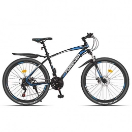 JHKGY Mountain Bike JHKGY Mountain Bicycle 27 Speed, Outdoor Bikes, High-Carbon Steel Bicycle, Full Suspension Disc Brake, for Men Women, blue, 24inch