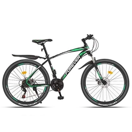 JHKGY Mountain Bicycle 27 Speed, Outdoor Bikes,High-Carbon Steel Bicycle,Full Suspension Disc Brake, for Men Women,green,24inch