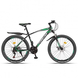 JHKGY Mountain Bike JHKGY Mountain Bicycle 27 Speed, Outdoor Bikes, High-Carbon Steel Bicycle, Full Suspension Disc Brake, for Men Women, green, 26inch