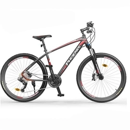 JHKGY Mountain Bike JHKGY Mountain Bike, Dual Disc Brake Aluminum Alloy Frame Mountain Bike, 27 Speed 26 Inches Spoke Wheels Mountain Bike, Red
