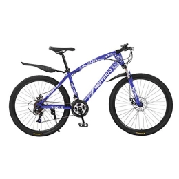JIAODIE Mountain Bike JIAODIE Mens / Womens Hybrid Road Bike, Hard Tail Mountain Bicycle 21 Speed 30 Spoke Double Disc Brake Brakes, High-Carbon Steel, Multiple Colors, Blue