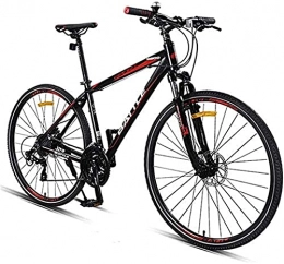 JIAWYJ Bike JIAWYJ YANGHAO-Adult mountain bike- Adult road bike, 27 speed bike with a suspension fork, mechanical disc brakes, quick release urban commuter bike, 700C (Color:Grey) YGZSDZXC-04 (Color : Black)