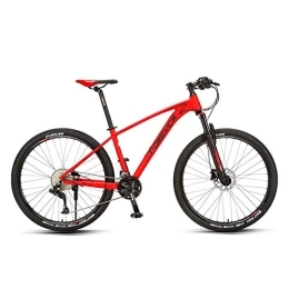 JKCKHA Mountain Bike JKCKHA Mens And Women Mountain Bike, Front Suspension, 33-Speed, 26 / 27.5-Inch Wheels, Aluminum Alloy Lightweight Frame, Grey And Red, Red, 27.5 Inches