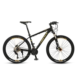 JKCKHA Mountain Bike JKCKHA Mountain Bike, 27.5-Inch Wheels, 30-Speed Shifters, Aluminum Frame, Front Suspension, All Mountain Bicycle, Black Gold, Black Gold
