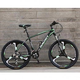 JLFSDB Bike JLFSDB 26" Men / Women Mountain Bicycles 24 / 27 / 30 Speeds MTB Bike Lightweight Carbon Steel Frame Disc Brake Front Suspension (Color : Green, Size : 30speed)