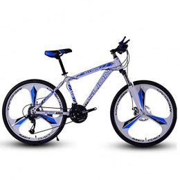 JLFSDB Bike JLFSDB Mountain Bike, 26 Inch Men / Women MTB Bicycles, Carbon Steel Frame, Dual Disc Brake Front Suspension, Mag Wheel (Color : White+Blue, Size : 21 Speed)