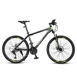 JLFSDB Bike JLFSDB Mountain Bike, 26 Inch Men / Women Wheels Bicycles, Carbon Steel Frame, Front Suspension And Dual Disc Brake, 27 Speed (Color : Green)