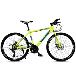 JLFSDB Mountain Bike JLFSDB Mountain Bike 26 Inch Mountain Bicycles Lightweight Aluminium Alloy Frame 21 / 24 / 27 / 30 Speeds Front Suspension Disc Brake Spoke Wheel (Color : Yellow, Size : 21speed)