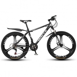 JLFSDB Mountain Bike JLFSDB Mountain Bike, 26 Inch Unisex Mountain Bicycles Carbon Steel Frame 21 / 24 / 27 Speeds Front Suspension Disc Brake (Color : Black, Size : 21speed)