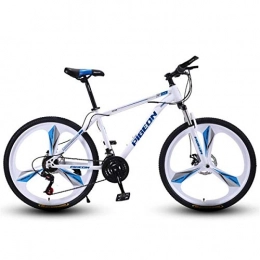 JLFSDB Mountain Bike JLFSDB Mountain Bike, 26 Inch Wheel, Carbon Steel Frame Men / Women Hardtail Mountain Bicycles, Dual Disc Brake And Front Fork (Color : White, Size : 27-speed)