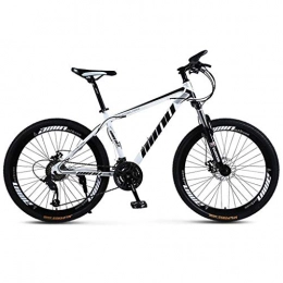 JLFSDB Mountain Bike JLFSDB Mountain Bike, 26 Inch Women / Men Mountain Bicycles Carbon Steel Frame 21 / 24 / 27 / 30 Speeds Front Suspension Disc Brake (Color : White, Size : 21speed)