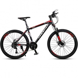 JLFSDB Mountain Bike JLFSDB Mountain Bike, 26" Lightweight Aluminium Alloy Frame Bike, Dual Disc Brake And Locked Front Suspension, 27 Speed (Color : Red)