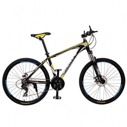 JLFSDB Mountain Bike JLFSDB Mountain Bike 26" Mountain Bicycles 21 / 27 / 30 Speeds Women / Men MTB Bike Lightweight Aluminum Alloy Frame Front Suspension Double Disc Brake (Color : Yellow, Size : 21speed)
