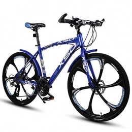 JLFSDB Bike JLFSDB Mountain Bike 26" Mountain Bicycles Dual Suspension 21 Speed MTB Bike Lightweight Carbon Steel Frame Disc Brake For Women / Men (Color : Blue, Size : 24speed)