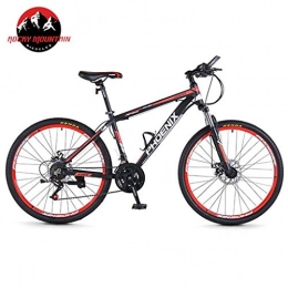 JLFSDB Mountain Bike JLFSDB Mountain Bike, 26'' Wheel Bicycles 21 / 27 Speeds MTB Lightweight Aluminium Alloy Frame Disc Brake Front Suspension - Red (Size : 21speed)