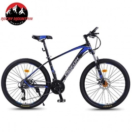 JLFSDB Mountain Bike JLFSDB Mountain Bike, 26'' Wheel MTB Bicycles Lightweight Aluminium Alloy Frame 27 / 30 Speeds Disc Brake Front Suspension (Color : Blue, Size : 30speed)