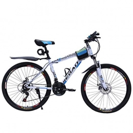 JLFSDB Mountain Bike JLFSDB Mountain Bike 26" Women / Men Mountain Bicycles 21 / 24 / 27 Speed Lightweight Carbon Steel Frame Dual Suspension Disc Brake With Fender (Color : A, Size : 27speed)