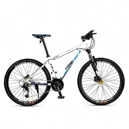 JLFSDB Bike JLFSDB Mountain Bike, Aluminium Alloy Frame Unisex Bicycles, 27 Speed Double Disc Brake And Front Fork, 26 Inch Spoke Wheel (Color : Blue)