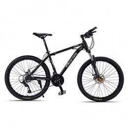 JLFSDB Mountain Bike JLFSDB Mountain Bike / Bicycles, 26 Inch Carbon Steel Frame, Front Suspension Dual Disc Brake, 24 Speed (Color : Black)