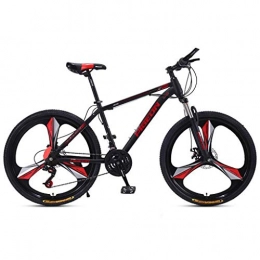 JLFSDB Mountain Bike JLFSDB Mountain Bike, Bicycles 26'' Wheel Lightweight Carbon Steel Frame 24 / 27 / 30 Speeds Disc Brake Front Suspension (Color : Red, Size : 30speed)
