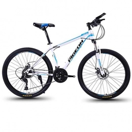 JLFSDB Mountain Bike JLFSDB Mountain Bike / Bicycles, 27 Speed Carbon Steel Frame, Front Suspension And Dual Disc Brake, 26inch Spoke Wheels (Color : White)