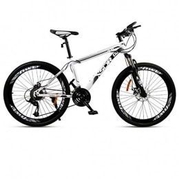 JLFSDB Mountain Bike JLFSDB Mountain Bike, Carbon Steel Frame 26"Mountain Bicycles, Double Disc Brake And Front Fork, 21 / 24 / 27 Speed (Color : Black, Size : 27-speed)