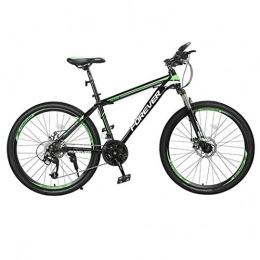 JLFSDB Bike JLFSDB Mountain Bike, Carbon Steel Frame Men / Women Hard-tail Bicycles, Dual Disc Brake And Front Fork, 26 Inch Spoke Wheel (Color : Green, Size : 27-speed)